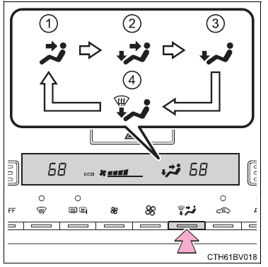Toyota Avalon hybrid, 2022 Using the air conditioning system and defogger fig (10)