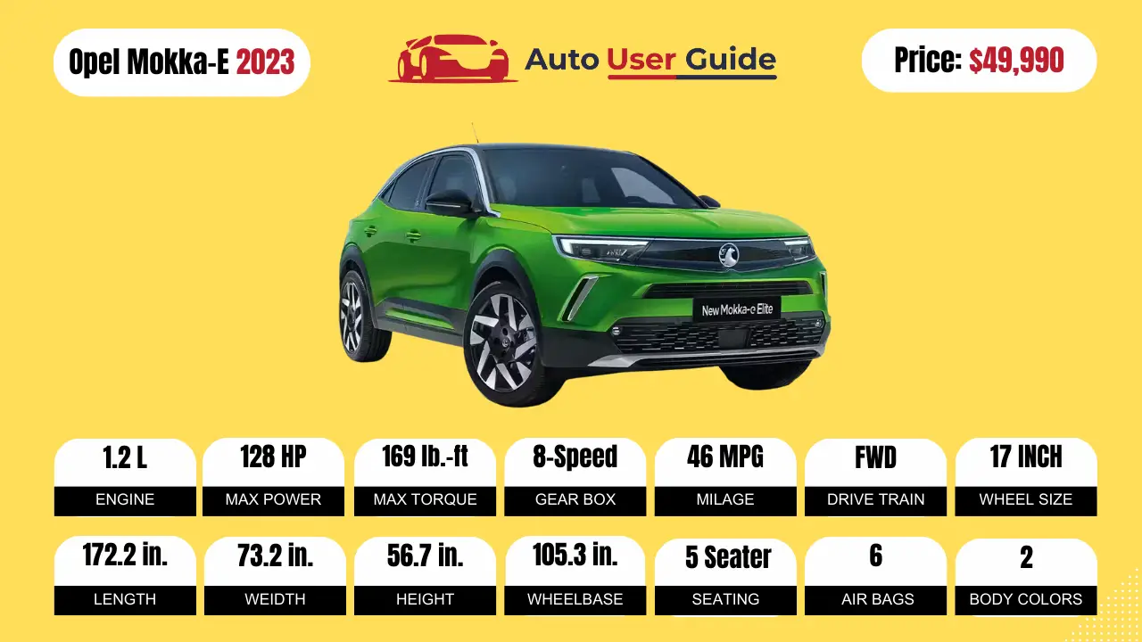 2023 Opel Mokka-E Review, Specs, Price and Mileage (Brochure) - Auto User  Guide