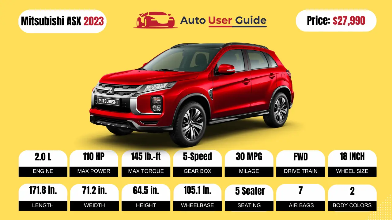 2023 Mitsubishi ASX Review, Price, Features and Mileage (Brochure) - Auto  User Guide