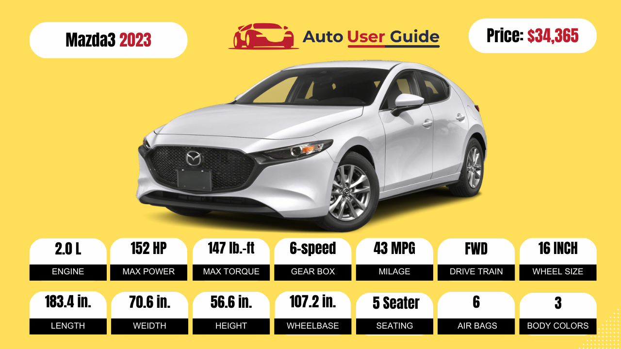 2023 Mazda3 Specs, Price, Features, Mileage (Brochure) - Auto User Guide