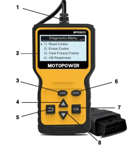 MOTOPOWER-MP69033-Car-OBD2-Scanner-Code-Reader-Description