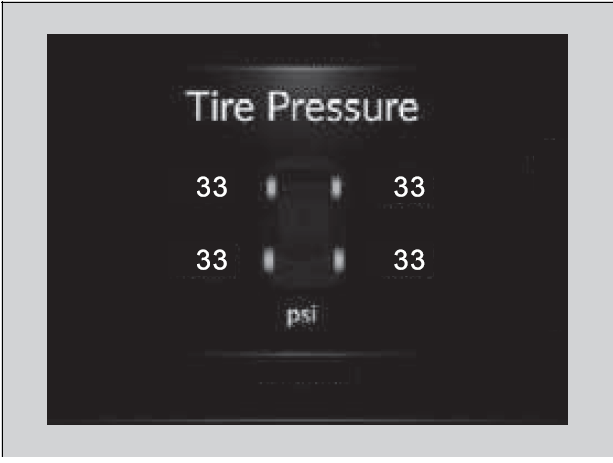 Display Setting 2020 ACURA RDX Multi-Information Display Tire Pressure Monitor fig 9