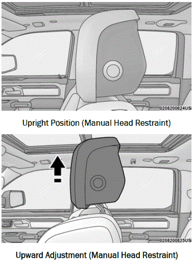 2025 RAM 1500 Four-Way Head Restraints With Side Adjustment Button 16