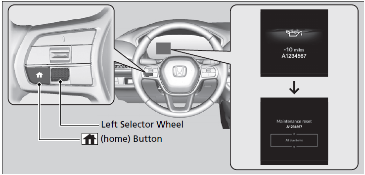 2025 Honda HR-V Displaying the Maintenance Minder Information 17