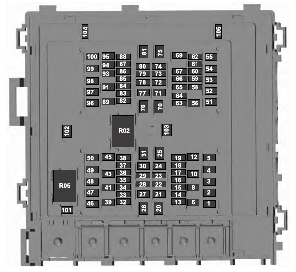 2021 FORD E-350 FUSE SPECIFICATION CHART 01