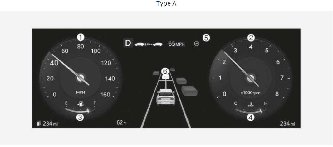 2026 Genesis GV80 Instrument Cluster-fig 1