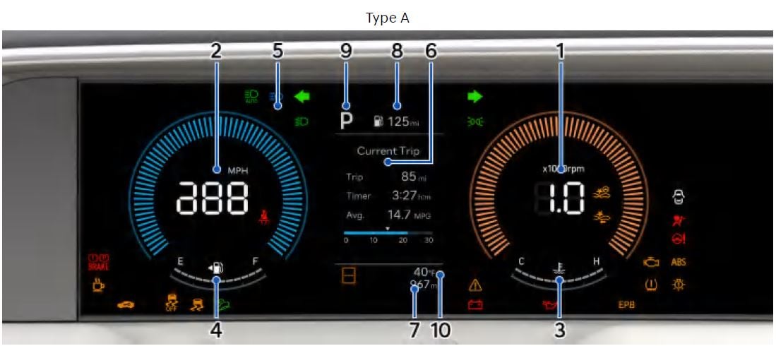 2026 Hyundai Palisade Instrument Cluster-fig 1