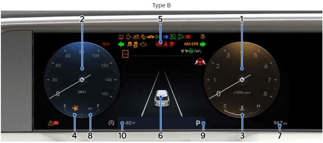 2026 Hyundai Palisade Instrument Cluster-fig 2