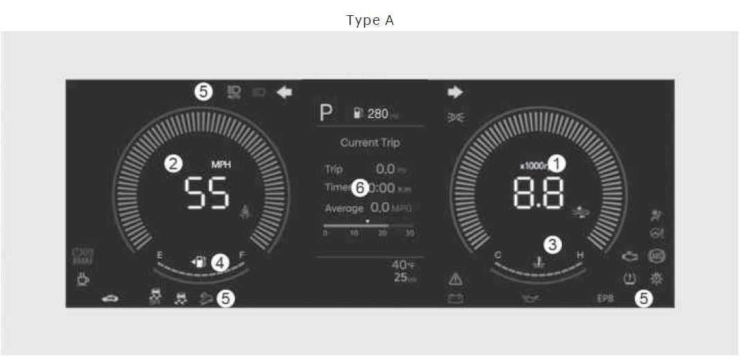 2026 Hyundai Santa Fe Instrument Cluster-fig 1