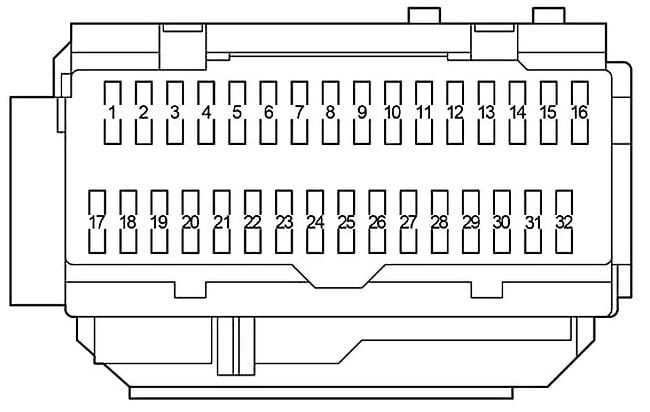 Toyota Camry (2007 - 2011) Passenger Compartment Fuse Box 2