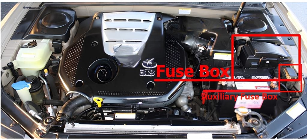 Hyundai-Azera-TG-2005-2011-Engine-Compartment-Fuse-Box-Location