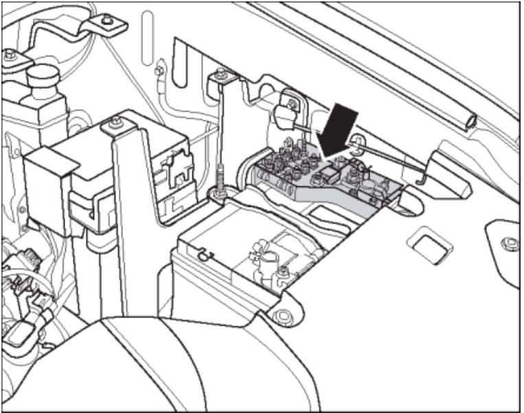 Battery-positive-fuse-box-gasoline-