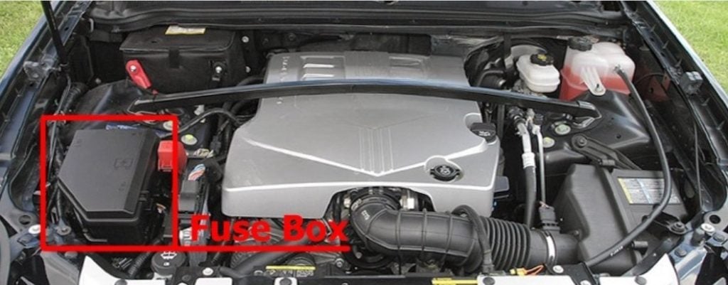 Cadillac-SRX-2004-2009-ENGINE-COMPARTMENT-LOCATION-