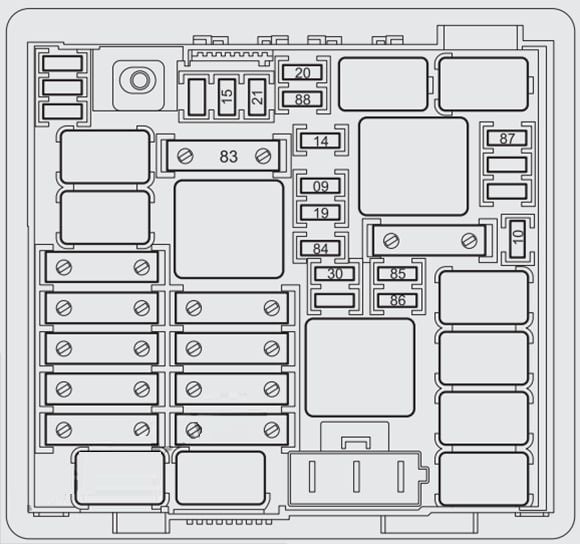 Fiat-Punto-2013-2018-Engine-Compartment-Fuse-Box-Diagram