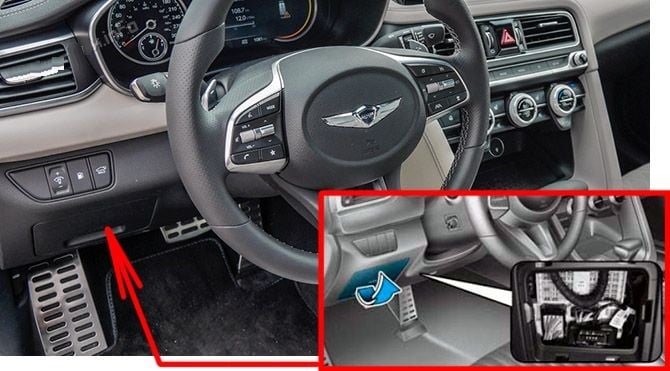 Genesis-G70-2021-2026-Passenger-Compartment-Fuse-Box-Location