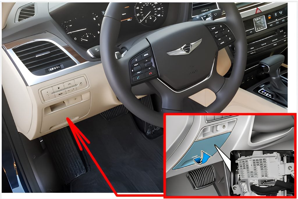 Genesis-G80-2017-2020-Passenger-Compartment-Fuse-Box-Location