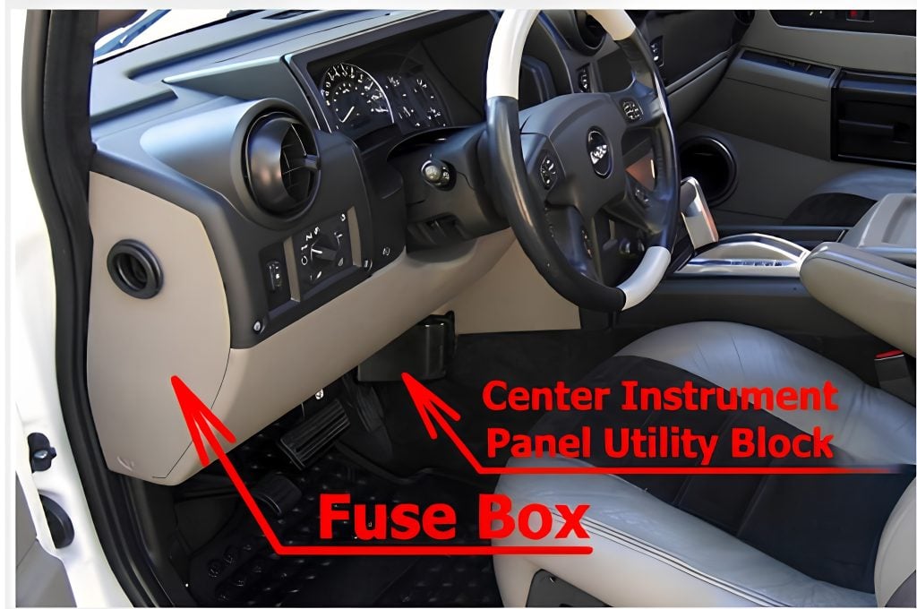 Hummer-H2-2002-2007-Passenger-Compartment-Fuse-Box-Location