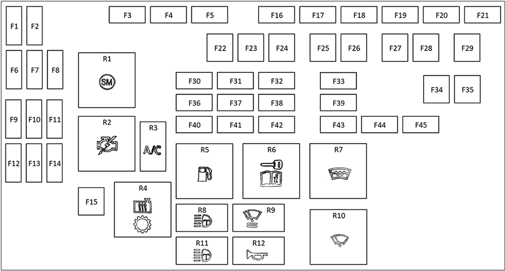 Land-Rover-Range-Rover-Evoque-2012-2015-Engine-Compartment-Fuse-Box-Diagram