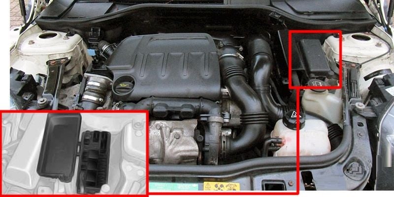 MINI-Cooper-2007-2015-Engine-Compartment-Fuse-Box-Location