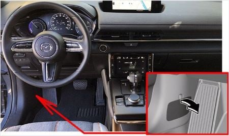 Mazda-MX-30-EV-2020-2023-Passenger-Compartment-Fuse-Box-Location