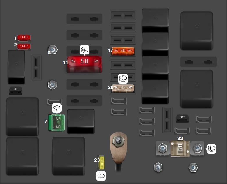 Peugeot-3008-2019-2023-Engine-Compartment-Fuse-Box-Diagram
