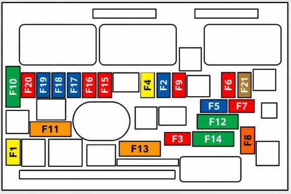 Peugeot-308-2007-2012-Engine-Compartment-Fuse-Box-Diagram
