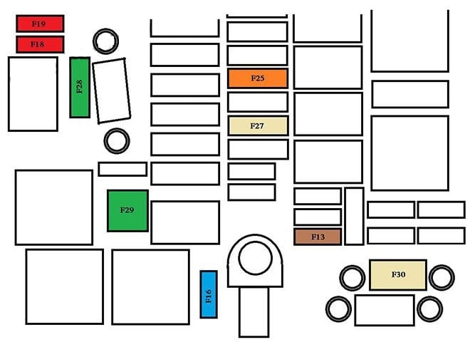 Peugeot-308-2016-2018-Engine-Compartment-Fuse-Box-Diagram-Version-2