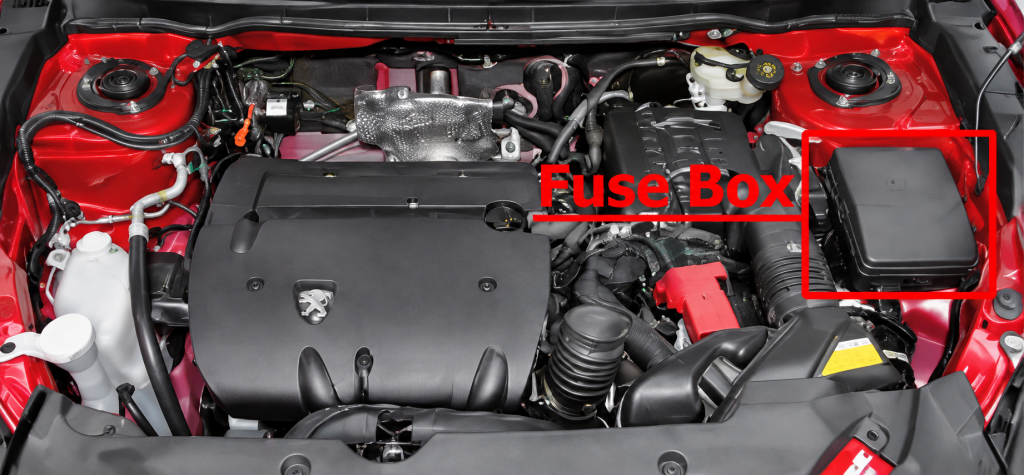 Peugeot-4008-2012-2017-Engine-Compartment-Fuse-Box-Location-Fig-1-1024x475