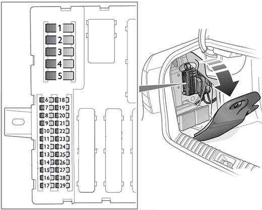 Saab-9-3-NG-2003-2011-Luggage-Compartment-Fuse-Box-Diagram-Sport-Sedan