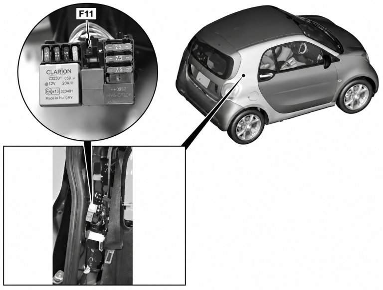 Smart-Forfour-2014-2018-Rear-Fuses-Compartment-Fuse-Box-Location