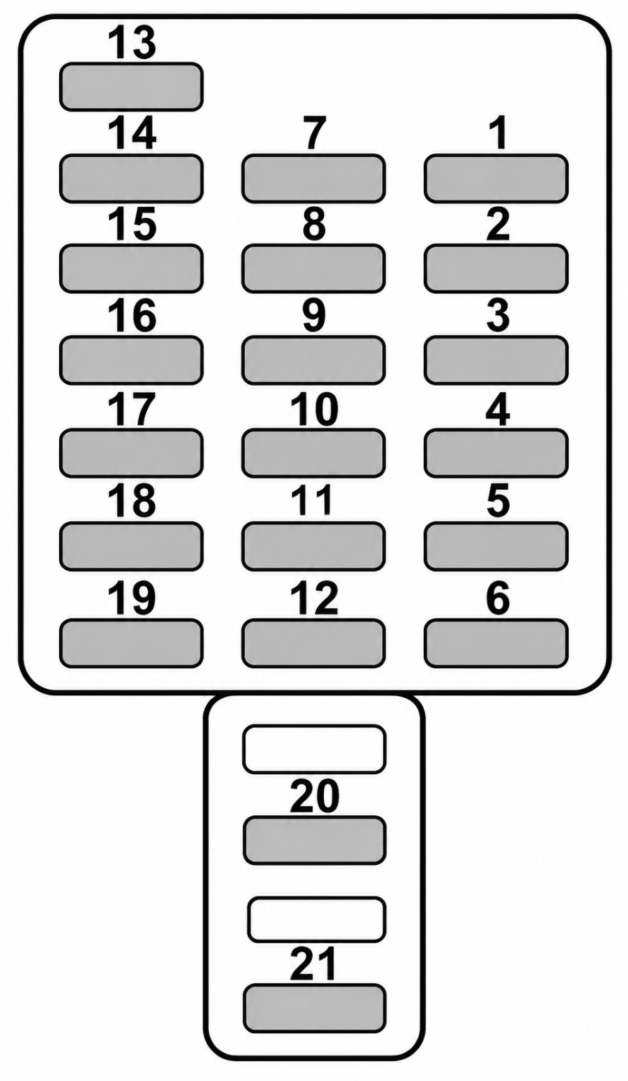 Subaru-Legacy-2000-2004-Passenger-Compartment-Fuse-Box-Diagram-2.5L