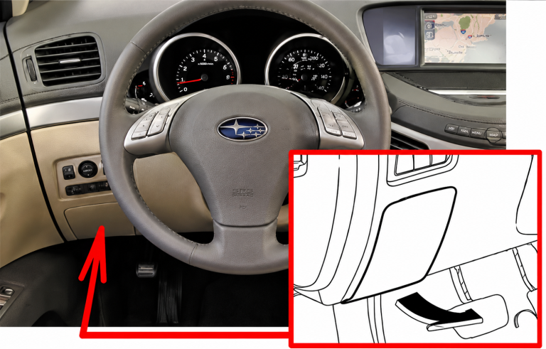 Subaru-Tribeca-B9-2006-2007-Passenger-Compartment-Fuse-Box-Location