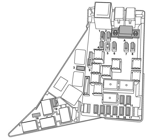 Subaru-WRX-2008-2014-Engine-Compartment-Fuse-Box-Diagram