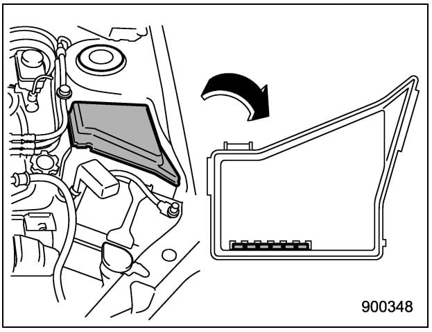 Subaru-WRX-2008-2014-Engine-Compartment-Fuse-Box-Location