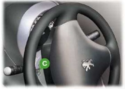 Turn-the-steering-wheel-to-the-right-remove-bolt-C
